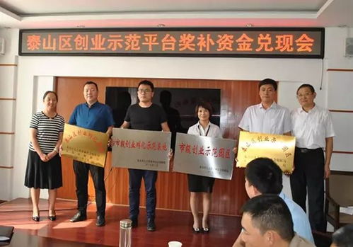 泰山區兌現創業扶持資金318萬 這個創業孵化基地,一次性獎補了200萬